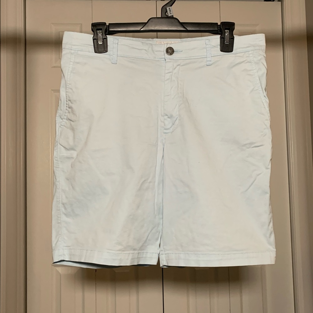 Men’s Goodfellow Linden Shorts 9” Inseam 32W Baby Blue Slightly Worn and Washed